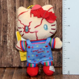 HELLO KITTY CHUCKY HALLOWEEN Keychains Plush Doll Figure Limited USJ Japan 2019 3