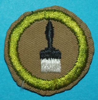 Painting Type D Merit Badge - Fine Twill - - Boy Scouts - 9180