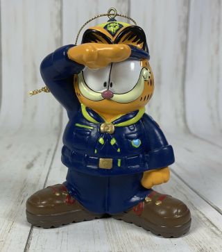 Cub Scout Garfield Boy Scout Official Issue Christmas Ornament In Full Color Box