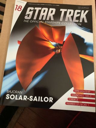 Star Trek Eaglemoss 18 Bajoran Solar Sailor W/ Magazines