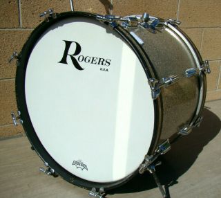 Rogers Vintage 1960s Holiday Model 20 " Bass Drum,  Silver Sparkle,  One Owner