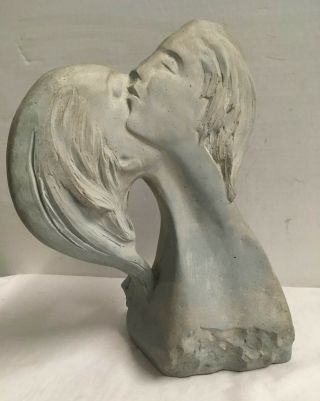 Vintage 1980 Austin Sculpture Faces Of Love By David Fisher 13.  5 " Tall Statue