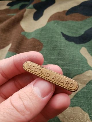 Wwii Us Navy Marine Corps Coast Guard Second Award Good Conduct Medal Bar Pin