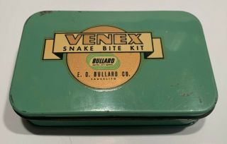 Vintage Venex Snake Bite Kit E.  D.  Bullard Co Sausalito Hinged