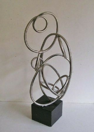 Modern Abstract Brutalist Metal Art Sculpture
