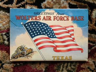 Vintage Wartime Postcard Folder.  Camp Wolters - - - Mineral Wells,  Texas
