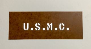 Stencil,  1 Inch,  U.  S.  Marine Corps,  Ww2,  Korea,  Marsh,  U.  S.  M.  C.