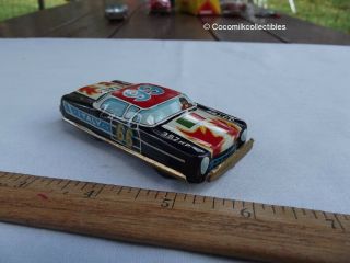 Vintage Made In Japan Tin Toy Car Italy 66 357 Hp Race Car Flag Friction