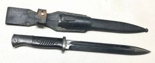Vintage Ww2 German K98 Mauser Bayonet Dagger Knife W/scabbard Frog