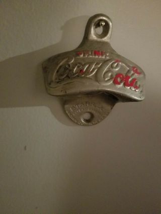 Coca Cola Starr X Brown Co Wall Mounted Metal Bottle Opener Antique