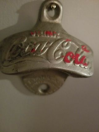 Coca Cola Starr X Brown Co Wall Mounted Metal Bottle Opener Antique 3