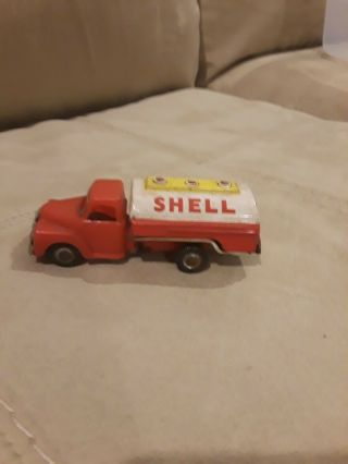 Vintage Friction Tin Toy Truck Shell Gas (japan)