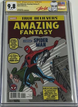Marvel True Believers Fantasy 15 Signed Stan Lee Cgc 9.  8 Ss Red Label