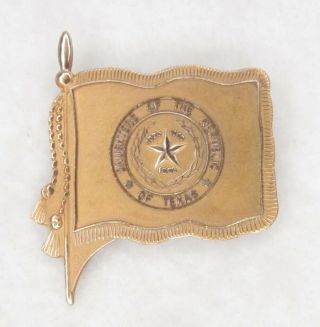Vintage 1/10 10k Gf Daughters Of The Republic Of Texas Women’s Org Flag Pin