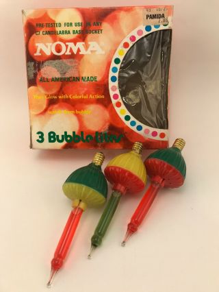 ❤️ 3 Vintage C - 7 Noma - World Wide,  Inc.  Christmas Bubble Lites