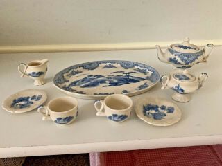 Miniature 8 Piece Blue Tea Set From The Biltmore Estate