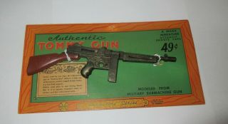 6 " Marx Toy Miniature Authentic Tommy Gun On Card