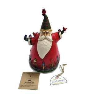 Jim Shore Santa With Birds Classic " Home To Roost For The Holidays "