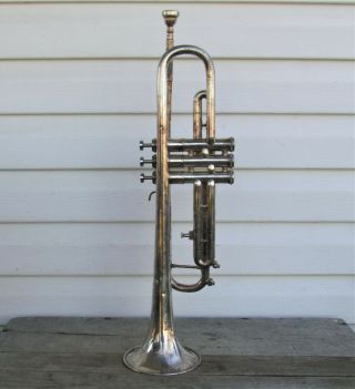 Getzen Eterna Doc Severinsen Silver Trumpet Sk12102 Vincent Bach 10c Vintage Old