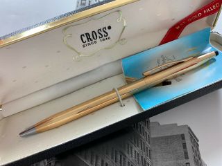 Vintage 1975 Cross 14k Gold Filled Classic Century Ballpoint Pen