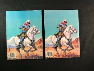 Set of 2 1975 LONE RANGER Coloring Books Each over 90 Pages from Whitman 2
