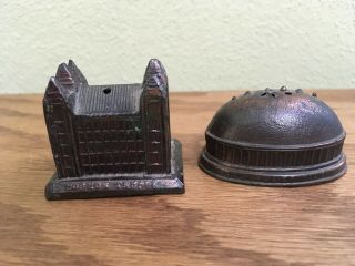 Vintage Salt Lake City Souvenir Mormon Temple Tabernacle Salt Pepper Shaker Set