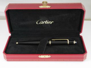 Cartier Diabolo Black Composite Gt Ballpoint Pen