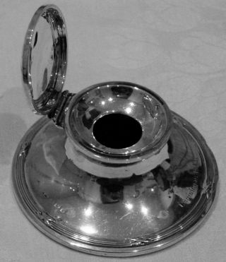 Ink Well Wwii Sterling Silver Christmas Gift 1942 But 1906 Hallmarked Birmingham