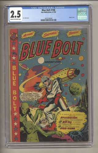 Blue Bolt 106 (cgc 2.  5) C - O/w Pgs; Classic L.  B.  Cole Cover; Star; 1950 (c 27112)