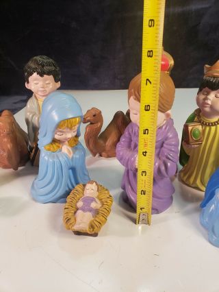 Christmas Nativity Set Scene Figures Cartoon Figurines Baby Jesus - 11 PIECE SET 2