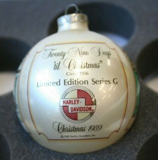 1989 Harley - Davidson Motorcycles Christmas Ornament Limited Edition Series G
