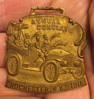 1911 Shriners Annual Conclave Rochester York Bronze Medal Watch Fob