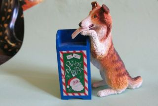 Carlton Cards Heirloom Dog Lassie Christmas Ornament A Letter To Santa & Mailbox