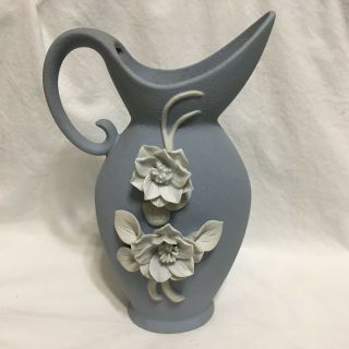 Vintage,  Ucagco,  Textured,  Pitcher Vase,  Ceramic,  Japan