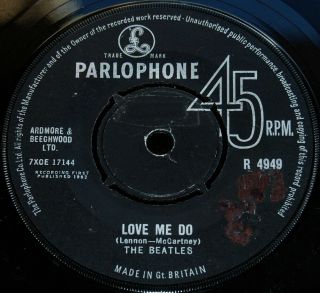 Beatles 2nd Press Black Parlophone Uk 45 - Love Me Do / Ps I Love You