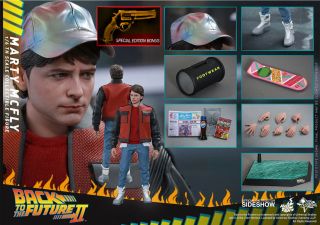 Hot Toys Marty Mcfly Sideshow Exclusive Back To The Future 1/6 Scale Figure