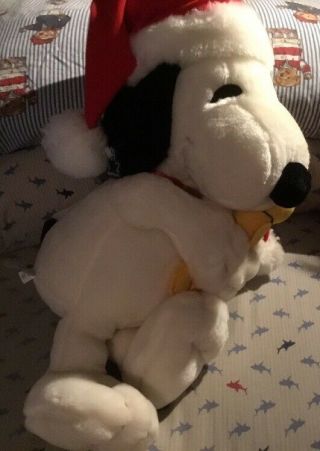 Snoopy & Woodstock 19 " Plush Toy Stuffed Animal Peanuts Charlie Brown Christmas