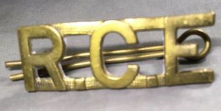 Royal Canadian Engineers Wwii Shoulder Title Badge Rce Ww2 Canada R.  C.  E.