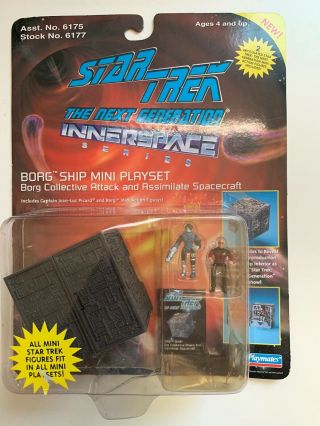 1994 Star Trek Tng Borg Ship Mini Playset Innerspace Series By Playmates
