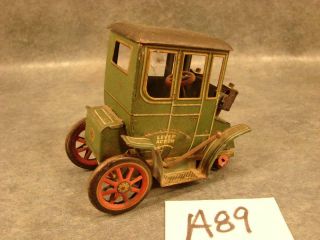 A89 Vintage 1950s Japanese Tin Litho Modern Toys Lever Action Toy Car