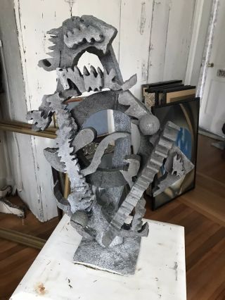 Mid - Century Modern Brutalist Abstract Aluminum Sculpture - Newport
