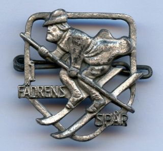 Sweden Skiing Ski Award Military Pin Badge 2 Class Grade
