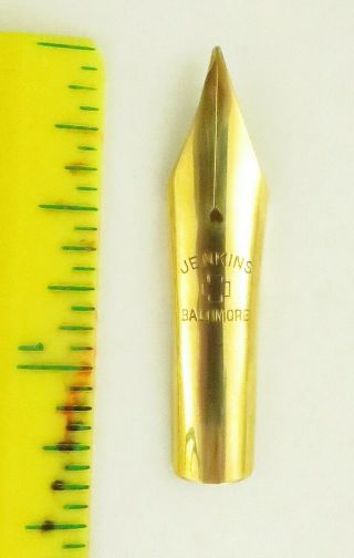 14 Kt Gold Large Jenkins Nib In A Medium Point Size