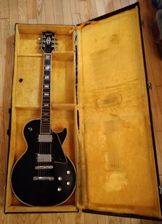 Vintage 1975 - 76 Greco Les Paul Custom Eg - Series With Star Pegs And Hard Case