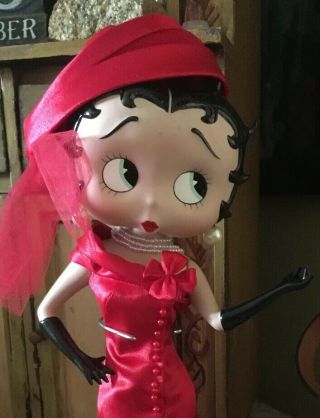 Betty Boop As Unforgettable Danbury 12” Porcelain Doll Red Dress 1998