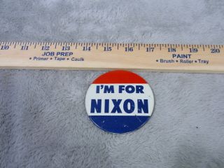 I ' m For Nixon Presidential Campaign Button Pin Election 1960s Republican Union 2