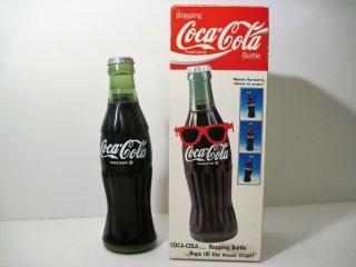 Vtg Bopping Dancing Coke Bottle Coca Cola No Sunglasses Motion W/ Box