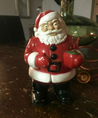 Small Vintage Plastic Blow Mold 7.  5 " Santa Claus Lighted Xmas