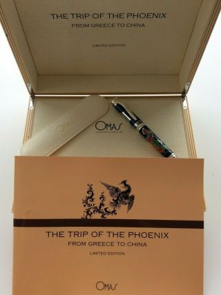 Omas The Trip Of Phoenix Blue Limited Edition 102/888 Pens Boxed Retail 2700 $$