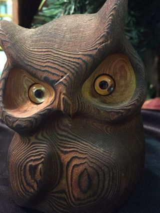 Vint Wood Owl Hand Carved/ Native American Owl Symbolic Meanings - Read On